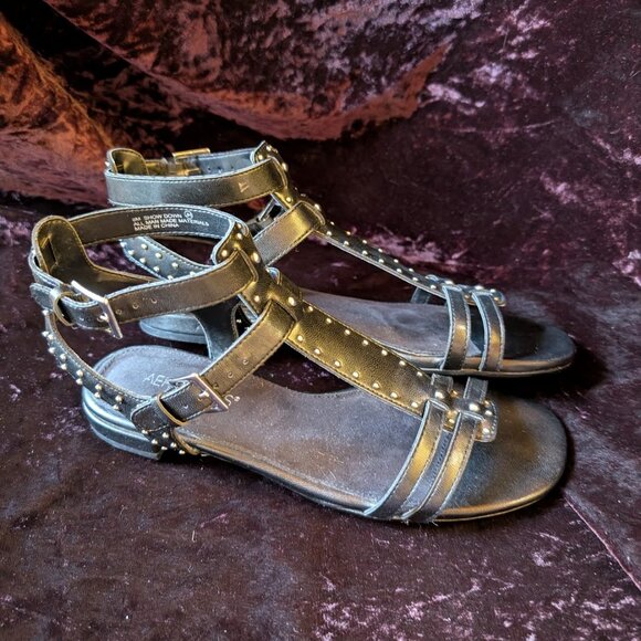 NEW Studded Gladiator Sandals, sz 8, Caged, Aerosoles - Picture 12 of 15